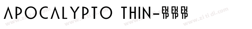 Apocalypto Thin字体转换